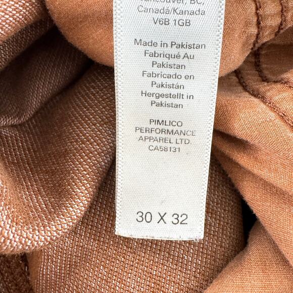 Du/er Men's No Sweat Pants Size 30 X 32 Relaxed Fit Tapered Cotton Blend Amber - Picture 9 of 11